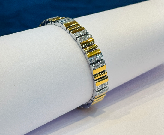 Silver Italian bracelet mens