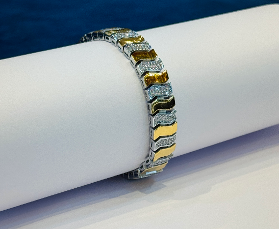 Silver italian bracelet mens