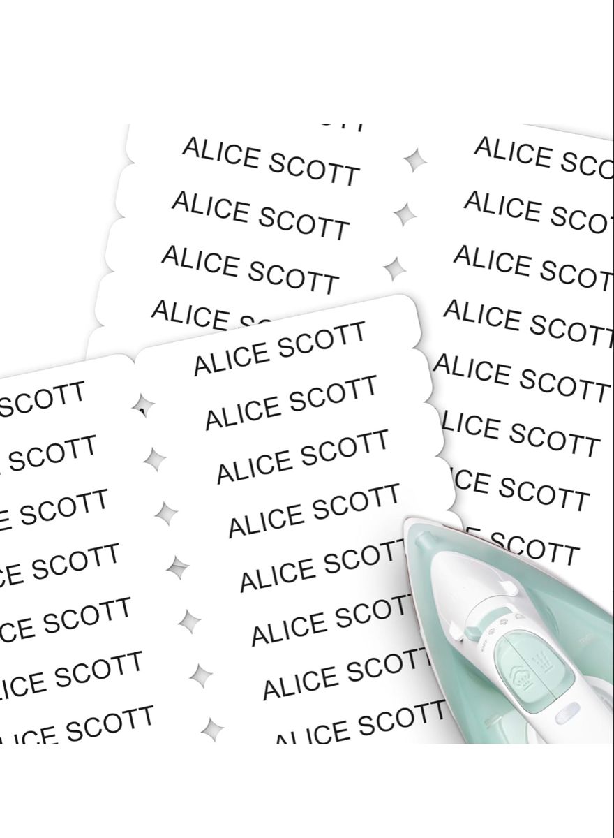 Iron on labels